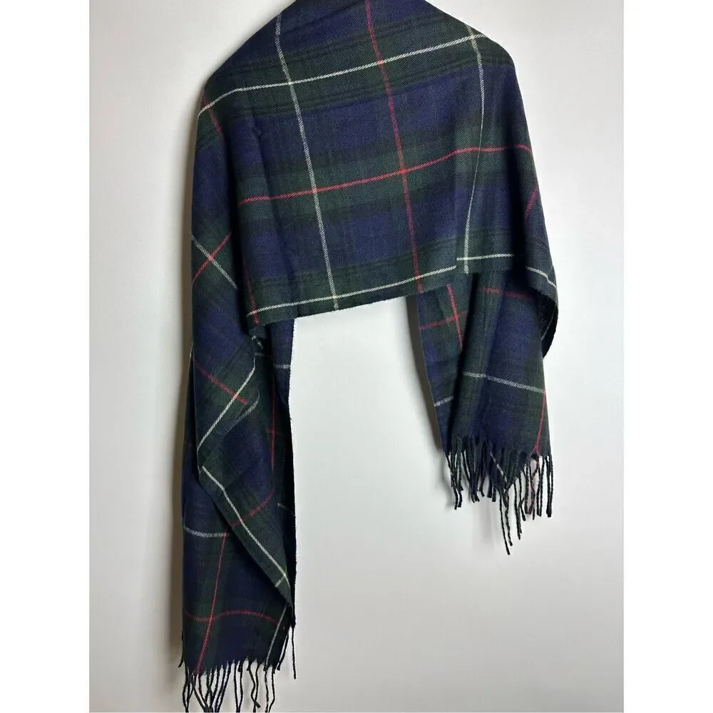 Blue and Green Plaid tartan Scarf